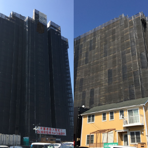 シャトレ愛松青山ヒルズ 大規模修繕工事の工事中