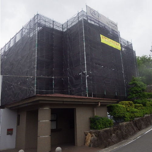 グローリアスヒルズ走井山公園 大規模修繕工事の工事中