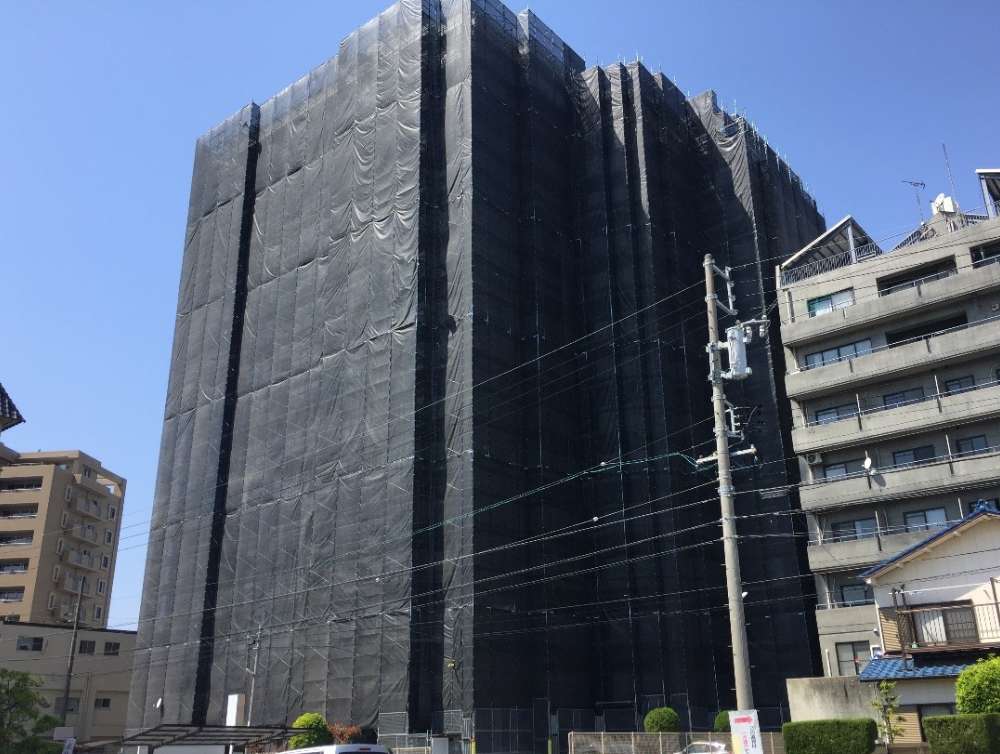 ユーハウス志賀本通 大規模修繕工事の工事中